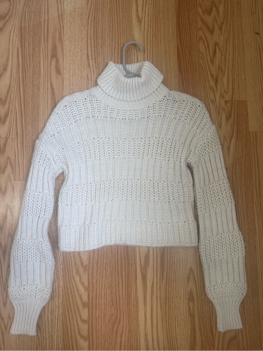Aeropostale Cream Ribbed Turtleneck Sweater